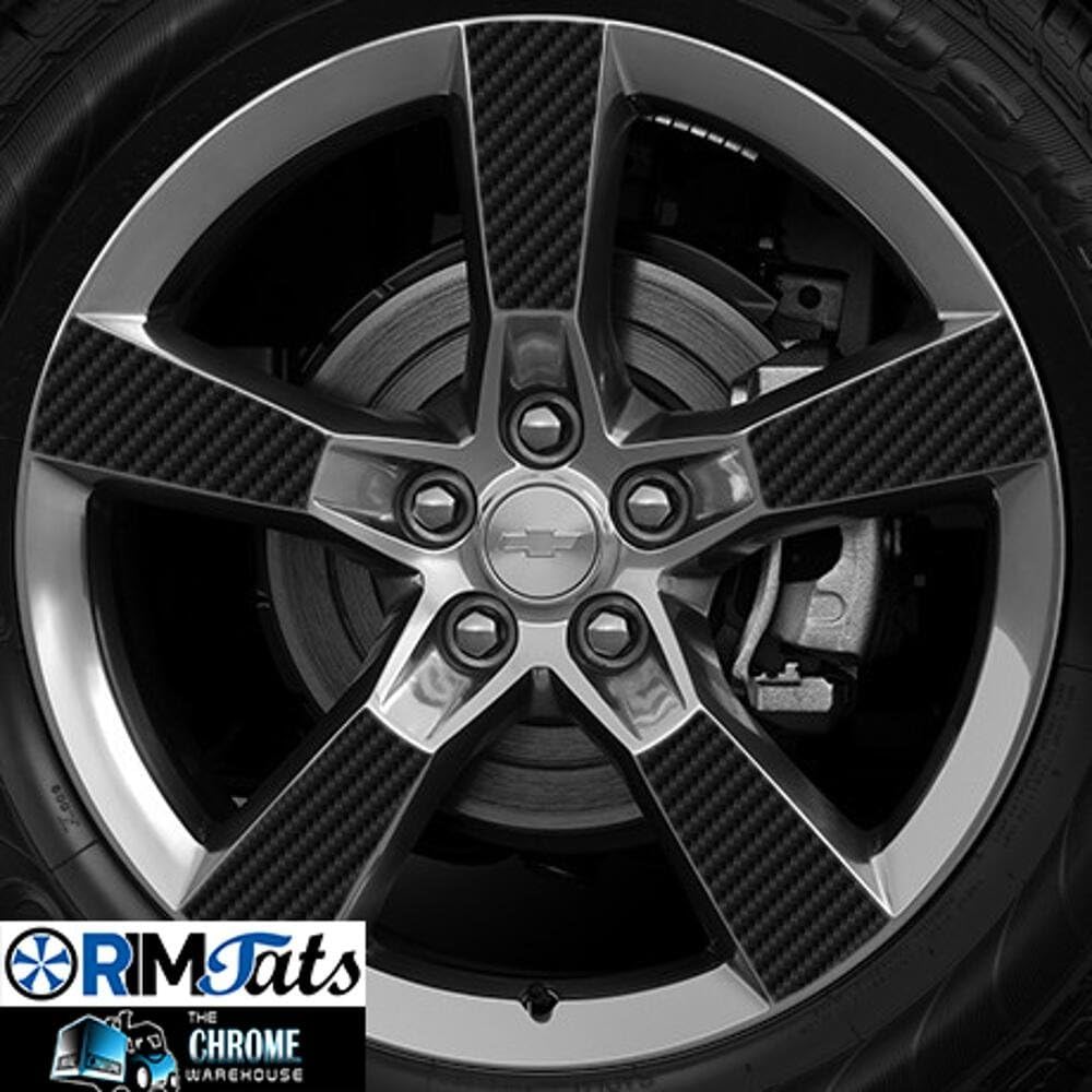 Fits 2010 CHEVROLET CAMARO 20"Wheels- CARBON FIBER RimTats (Vinyl Graphics-GR�FICOS DE VINILO)