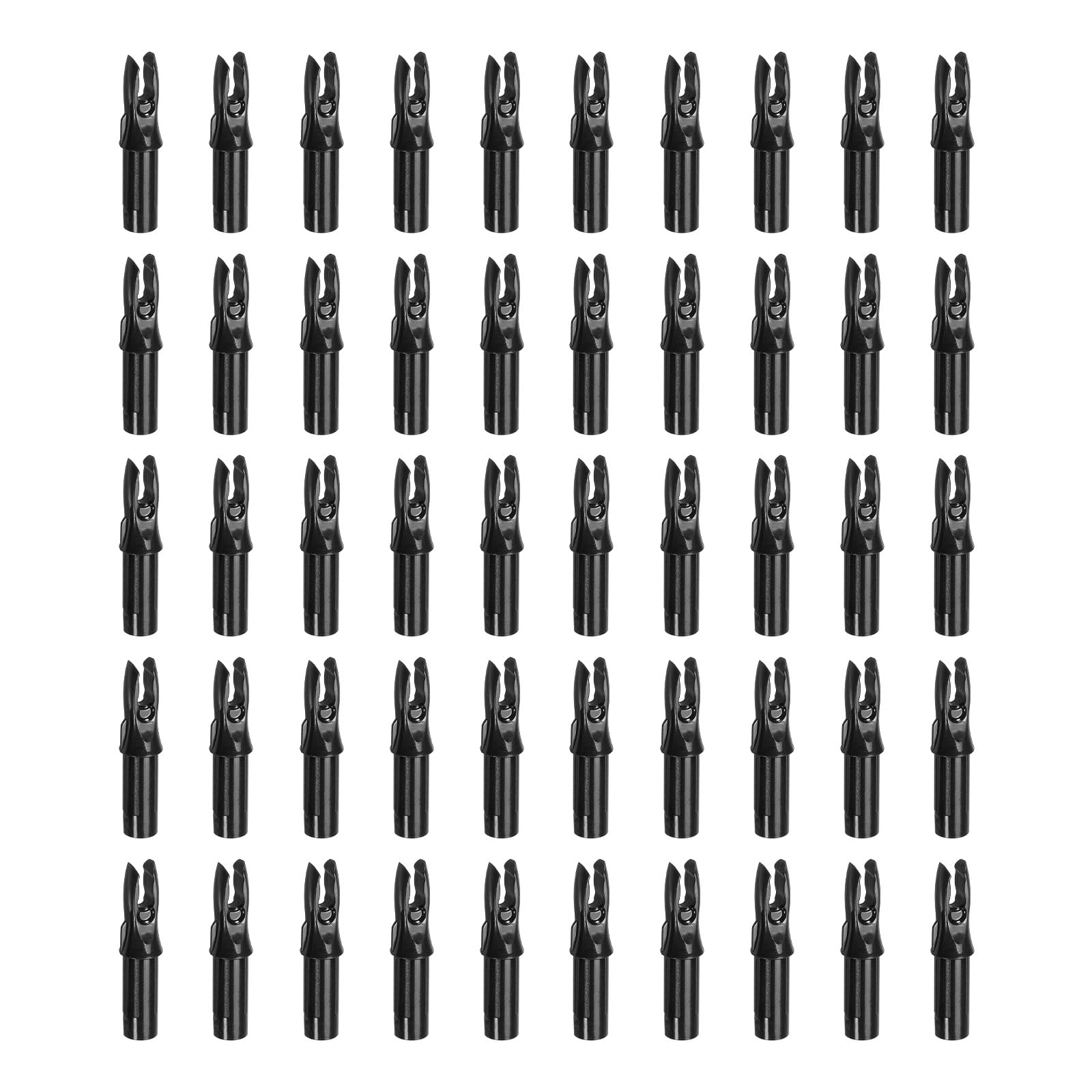 PATIKIL Archery Arrow Nocks 6.2mm 0.244", 50 Pack Insert Arrow Nock Replacement for Shooting, Black