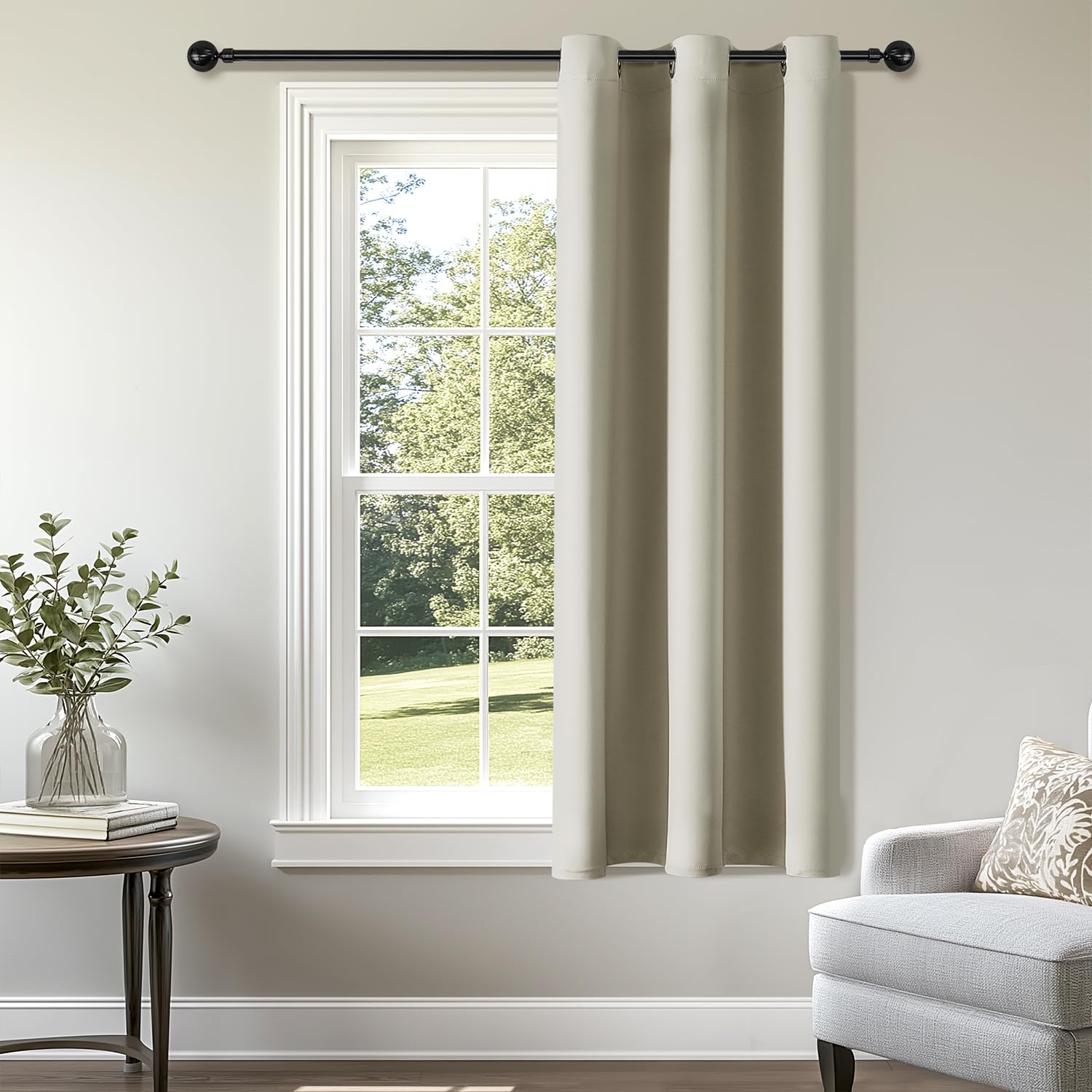 Photo 1 of *USED*
ChrisDowa Small Window Curtains 50 inches Long for Bedroom - Grommet Short Thermal Insulated Room Darkening Curtains for Kitchen (1 Panel, Beige, 29 x 50 Inch)