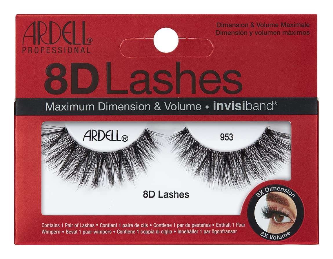 Ardell 8D 953 False Eyelashes, Maximum Volume, Long Length, Vegan Friendly, 1 Pair (Pack of 1)