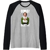 Elf OMG Santa Buddy the Elf Funny Christmas Raglan Baseball Tee