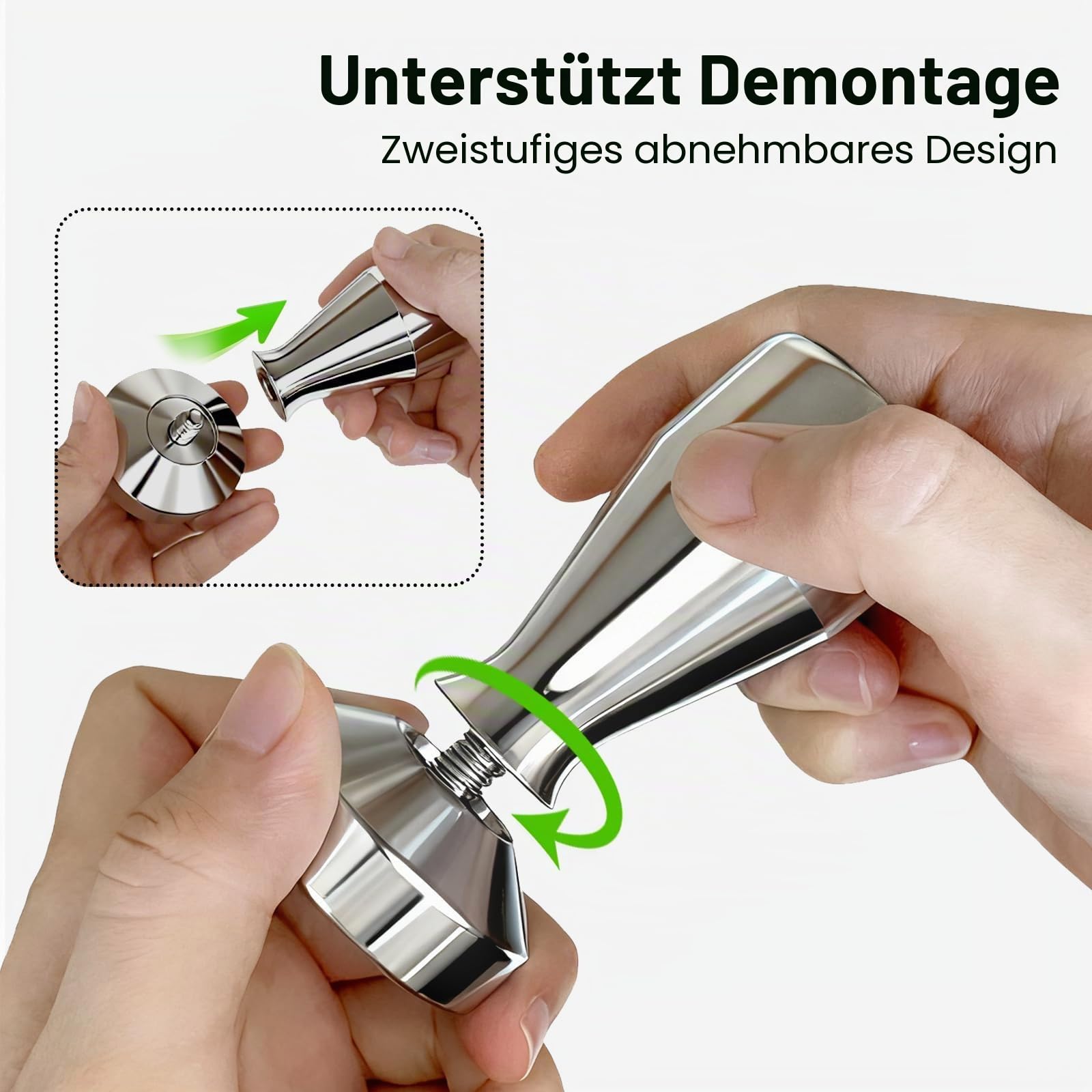 Massiver Kaffee Tamper mit Silikonmatte – Professionelles Barista-Werkzeug für Perfekte Espresso-Shots, Espresso Drücker für Espressomaschinen, Unverzichtbares Zubehör für Kaffeeliebhaber 7
