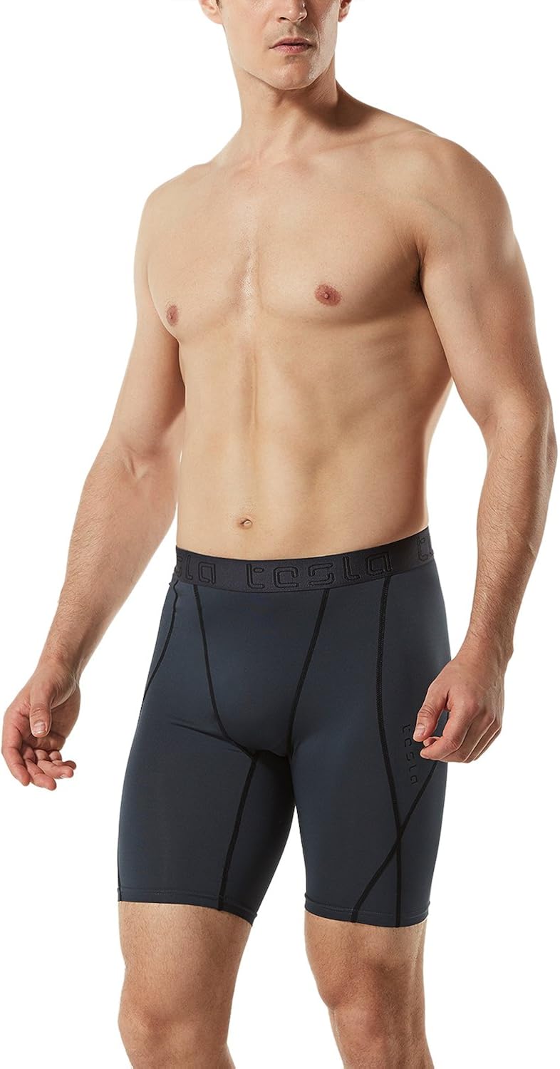 TSLA 1, 2 or 3 Pack Men's Athletic Compression Shorts, Sports Performance Active Cool Dry Running Tights : Clothing