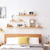 IBUYKE Wood Floating Shelf 30cm Rustic Wall Ledge 22kg Load Capacity view 6
