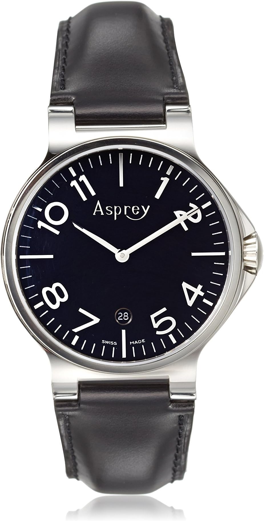 Asprey of London Men's 1015423 Black Leather Watch