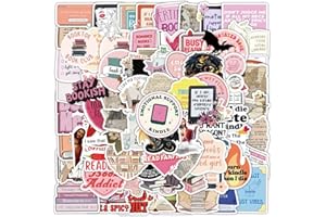 GOWJAW 150Pcs Book Stickers for Kindle, Bookish Reading Booktok Stickers for Adult, Romance Jesus Christian Fantasy Spicy Journal Aesthetic Book Themed Stickers Gifts Accessories for Clear Case Book Lover