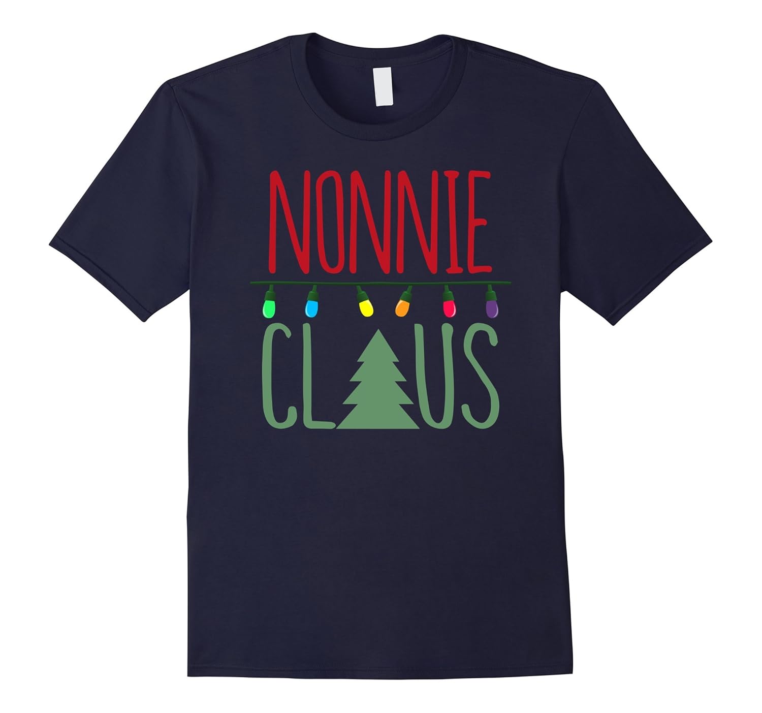 Cute Nonnie Claus Shirt Christmas Lights Shirt-ANZ