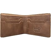 Hide & Drink, Classic Wallet, Storage Case for Identification, Multiple Card Slots, Bifold Wallet, Travel Accessory, Full Grain Leather, Handmade, Single Malt Mahogany