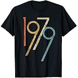 Vintage 1979 Birth Year Gen X 80s Millennial Birthday Number T-ShirtOEKO-TEX STANDARD 100