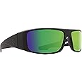 Spy Optic Logan Sunglasses with Happy Lens and Trident Polarization, Matte Black/Happy Bronze Polar with Green Spectra