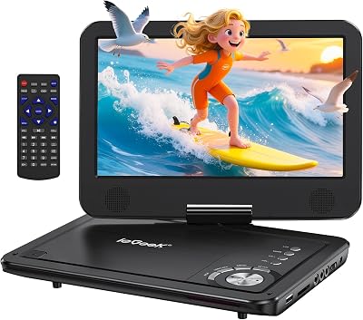 ieGeek 12.5" Portable DVD Player with 10.5" Swivel Screen, Region Free