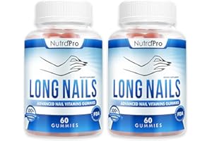 NutraPro Nail Growth Vitamins for Stronger Nail - No More Chipped Nails.Nail Strengthener and Growth Supplement Gummies – Grow Strong Long Nails with Biotin and Collagen Gummies.