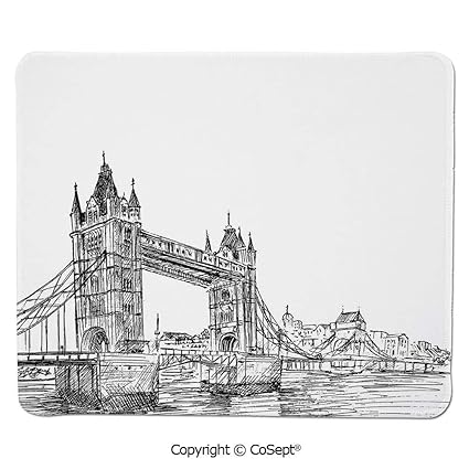 Amazoncom Mouse Padold Fashion London Tower Bridge Sketch