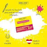 Online Standard Ink Cartridges Pink 6 Pack Made in Austria Fountain Pen Refills view 3