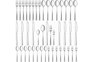 Silverware Set for 8, 40 Pcs Cutlery Set, Food-Grade Stainless Steel Utensils Set, Mirror Polished Heavy Duty Flatware Set In