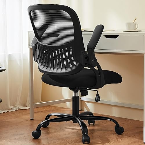 Sweetcrispy Office Computer Desk Chair, Ergonomic Mid-Back Mesh