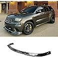 YOUNGERCAR Front Lip Bumper for Jeep Grand Cherokee SRT 2014-2021/Trackhawk 2018-2021 ABS Painted Carbon Fiber Style Car Front Spoiler Lip Splitter Bumper 3PCS