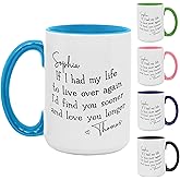 Love You Longer Personalized Coffee Mug with Names, Custom Text Romantic Quote Mug, Meaningful Couple Mug for Anniversary Valentine Love