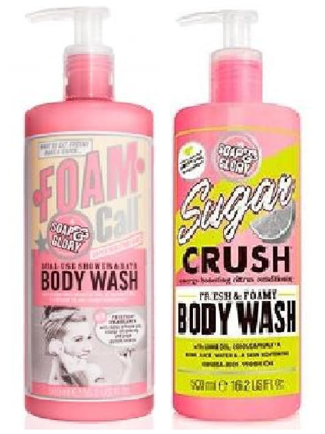(2 PACK) Soap And Glory Foam Call Bath and Shower Gel 500ml & Soap