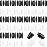 Classicseali 100PCS Breakaway Clasp,Elastic Adjustment Lanyard Breakaway Clasp, Break Away Lanyards Clasps, for Necklaces, Bracelets, Hooks, Lanyards, Jewelry, Bead Barrel Connector, Black, White