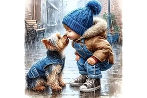 ZQEATRY 5D Diamond Painting Kits for Adults-Animal Dog Diamond Art Kits,DIY Full Round Drill Gem Art Crafts for Adults,Home Wall Decor 11.8x11.8inch