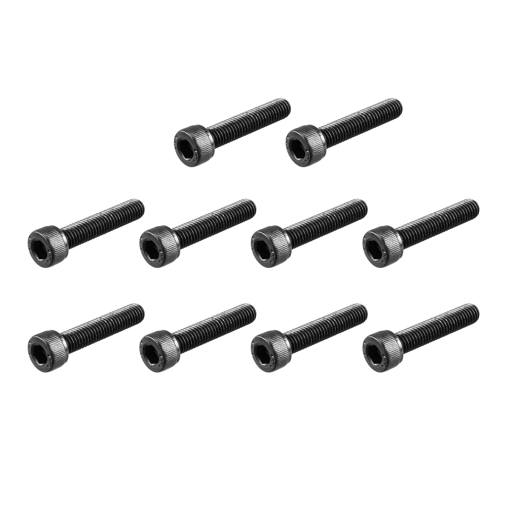 Photo 1 of uxcell M5 x 25mm 12.9 Alloy Steel Hex Socket Head Cap Screws Bolt Black 30pcs