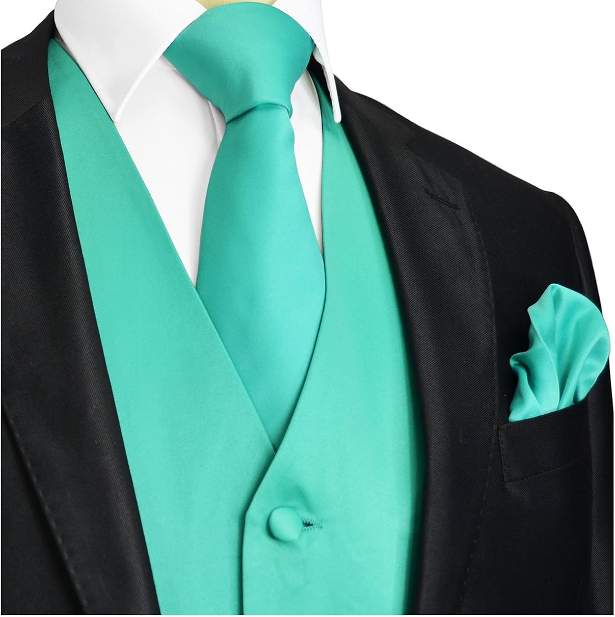 Vests Marine Green Tuxedo Vest Set 