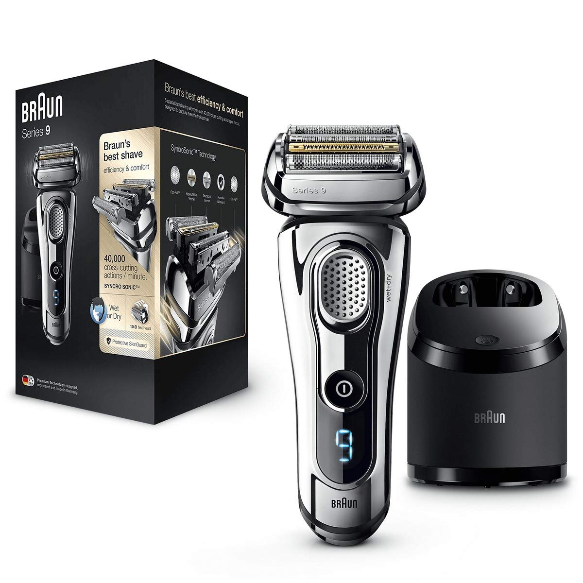 voir Braun Series 9 9296cc Rasoir Électrique Homme, Wet &amp; Dry sur Amazon