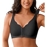 Posture Bras for Women Front Closure Push Up Bra No Underwire Back Support Bra