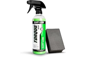 TORQUE DETAIL Clay Decon Kit - Clay Block and Clay Lube Spray for Car Detailing - Reusable Synthetic, Removes Iron Fallout and Metal Contaminants