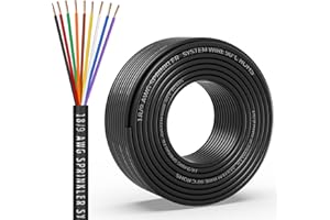 WJRZA 18/9 Solid Sprinkler System Wire 50ft, 18 Gauge Irrigation Wires PVC Jacket Sprinkler Cable for Underground Irrigation Valves Field Central Control System