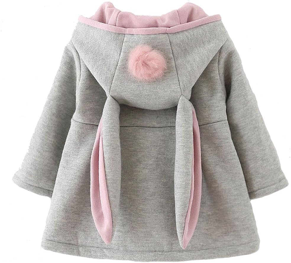 Baby Girl's Toddler Kids Fall Winter Coat Jacket Outerwear Ears Hood Hoodie