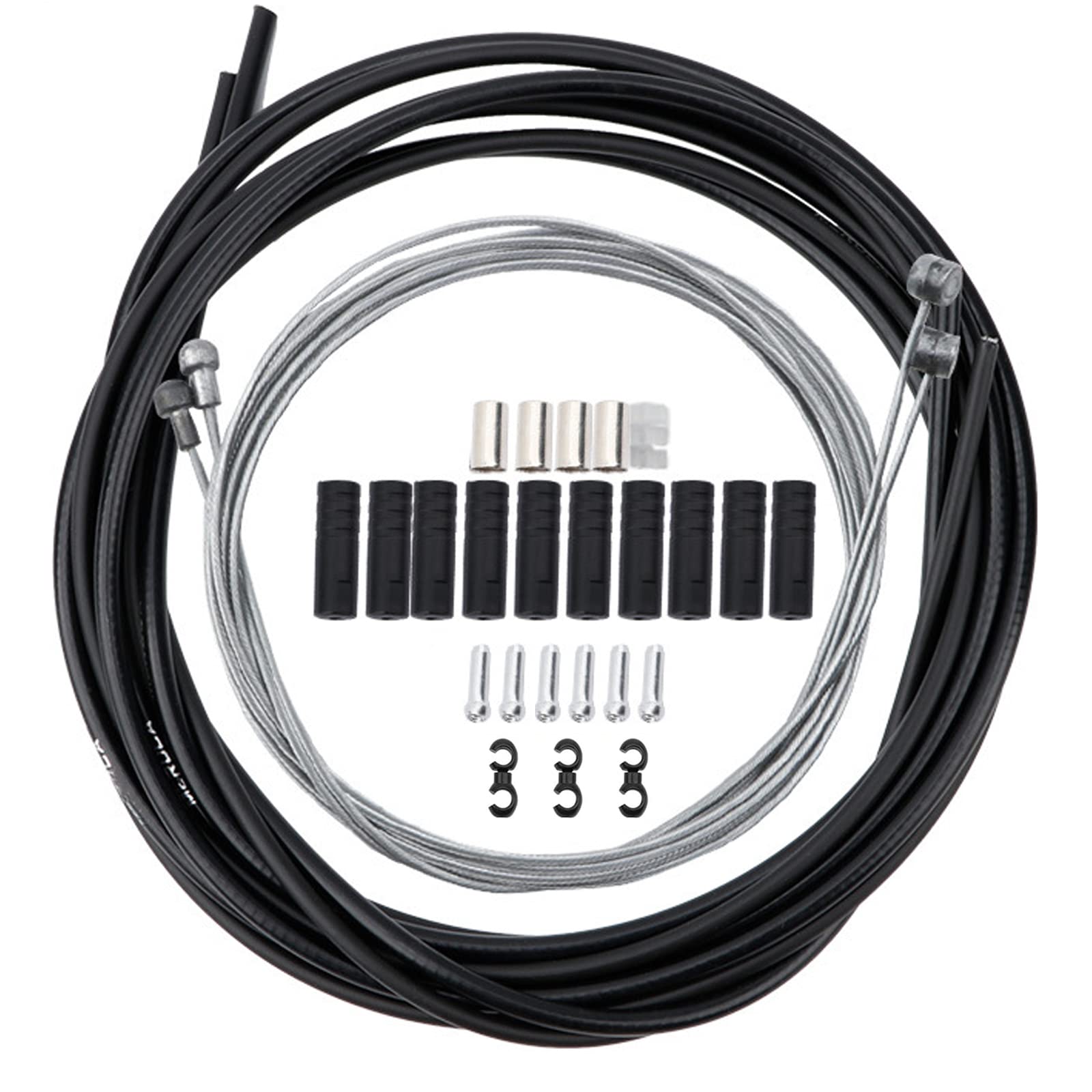 Winlauyet Universal Bike Inner Brake Cable Housing Kit Bike Shift Cable Housing Kit Bicycle Brake Cable Replacement for Mountain Bike and MTB Road Bike (Black)