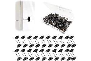 100PCS Push Pins, Black Standard Thumb Tacks with Storage Box, Metal Decorative Tacks for Bulletin Boards, Walls, Corkboards,