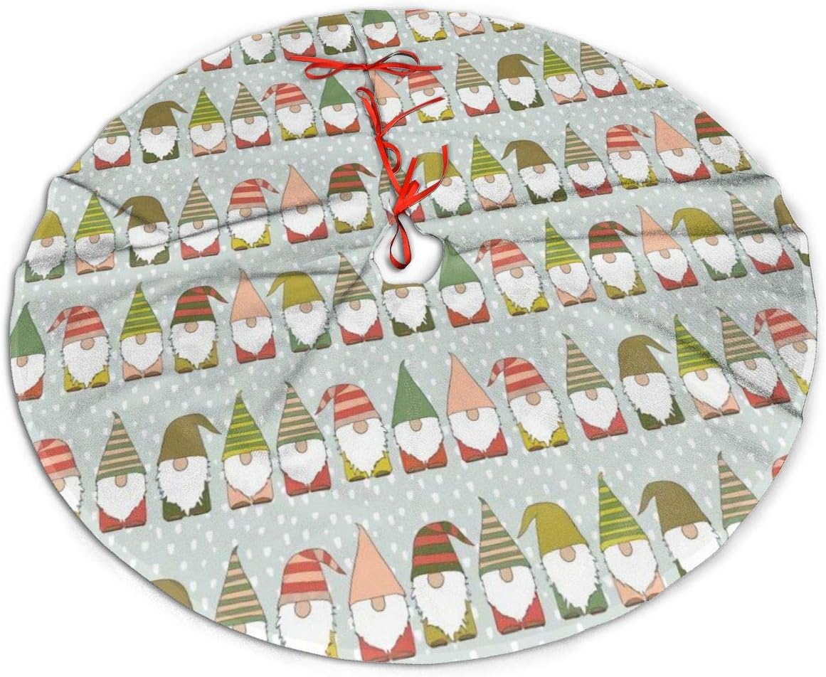 Christmas Gnomes Christmas Tree Skirt Luxury Round Indoor
