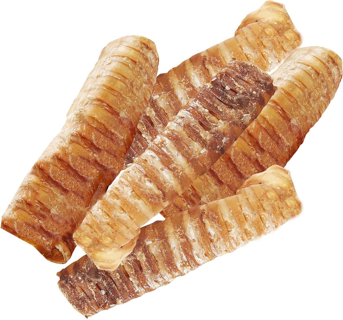 Pawkaboo Natural Dog Treats - Premium Beef Air Pipe Round Tracheas for Dogs Small Cuts 600g Pack (25-35 pieces) 3-4 inch Long - Hypoallergenic chews for all dogs