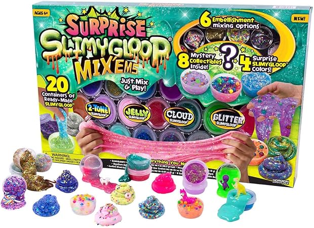 Amazon サプライズ スライム種類 ビーズ ラメセット Surprise Slimygloop Mix Ems ねんど おもちゃ
