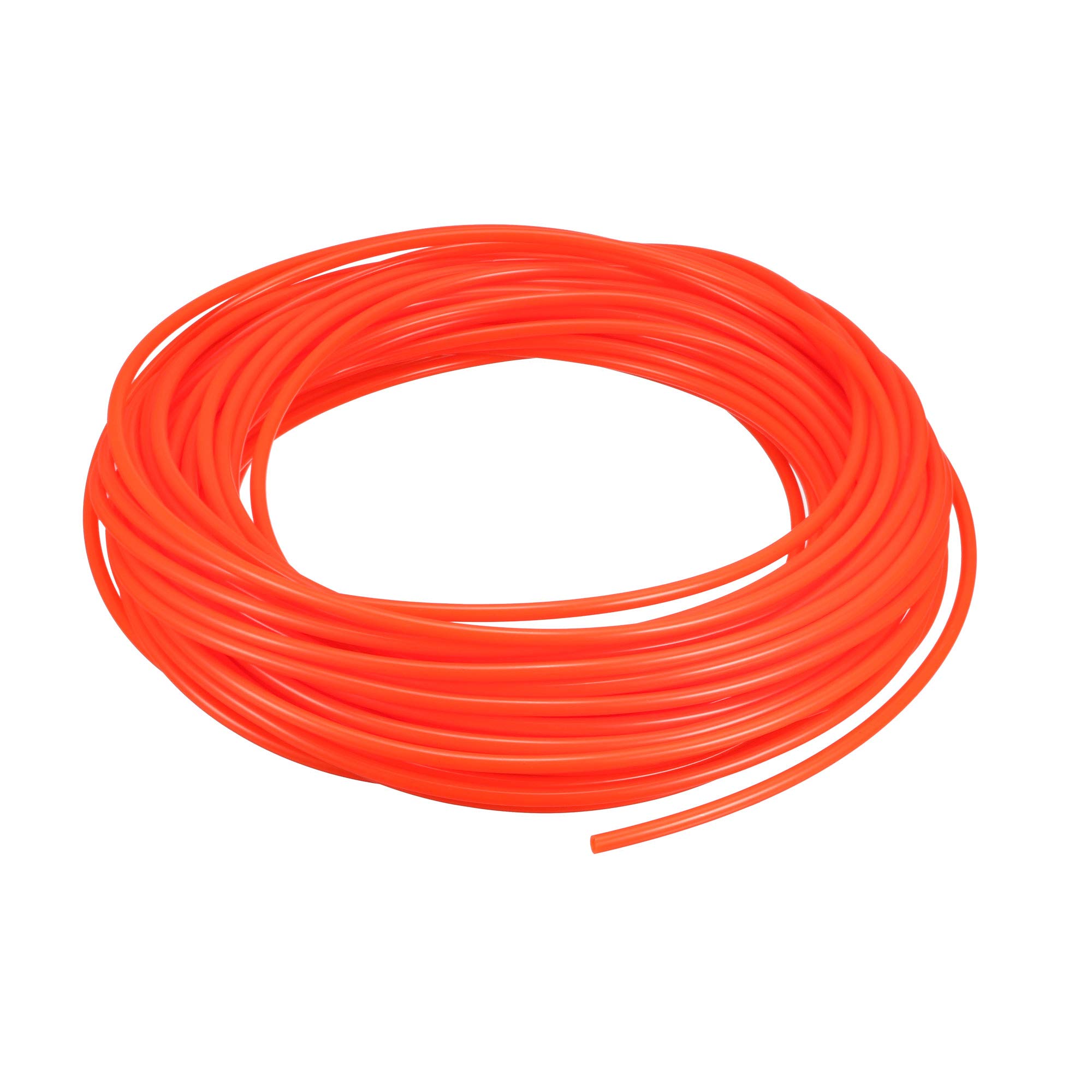 sourcing map Pneumatic Air Tubing, 4mm OD x 2.5mm ID 20m(65.6ft) PU Polyurethane Air Compressor Tubing Hose Pipe Orange