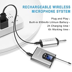 HOTEC UHF Wireless Headset Microphone/Lavalier