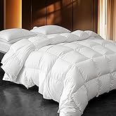 ITSNGBY Down Fibers Comforter Queen Size,Luxurious All Seasons Hotel Collection Duvet Insert,54 Oz High Bulkiness Medium Warmth,Fluffy & Breathable for Bedroom, Guestroom, Hotel (White,90x90)