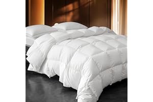 ITSNGBY Down Fibers Comforter Queen Size,Luxurious All Seasons Hotel Collection Duvet Insert,54 Oz High Bulkiness Medium Warmth,Fluffy & Breathable for Bedroom, Guestroom, Hotel (White,90x90)