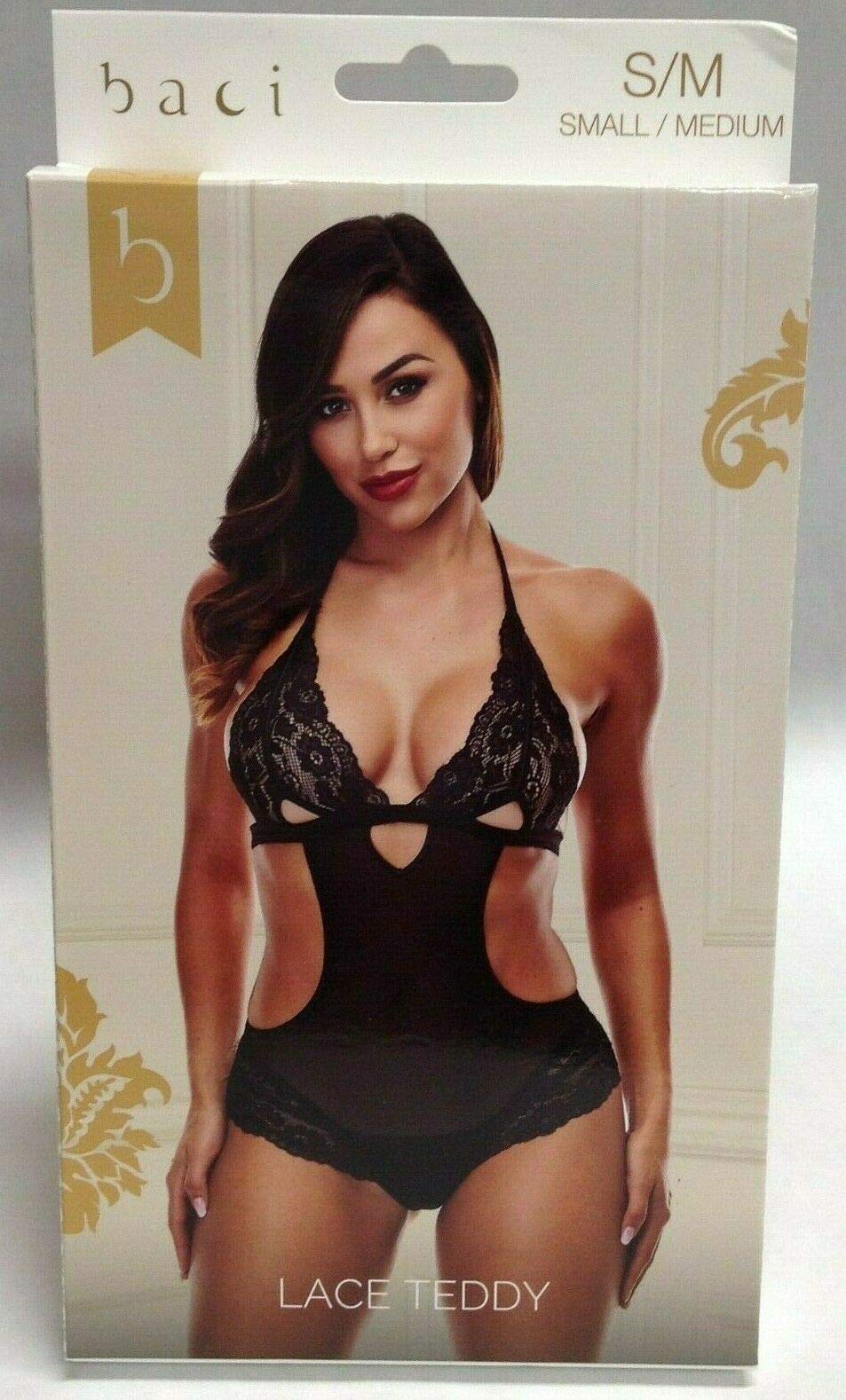 So Convincing Lace Teddy, Black, M-L