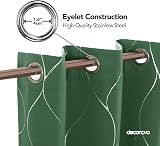 Deconovo Window Treatment Eyelet Room Darkening Curtains Silver Wave Foil view 4