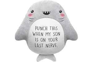 musaecoin Funny Daughter in Law Gifts - Novelty Cute Shark Pillow- Christmas/Wedding/Bridal Shower/Birthday Gifts for Daughter in Law, Future DIL, Sons Girlfriend, 15”×15”