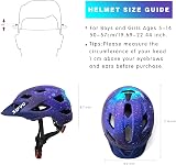 SIFVO Kids Bike Helmet Boys Girls 5-14 Years Adjustable Lightweight Cool Visor view 5