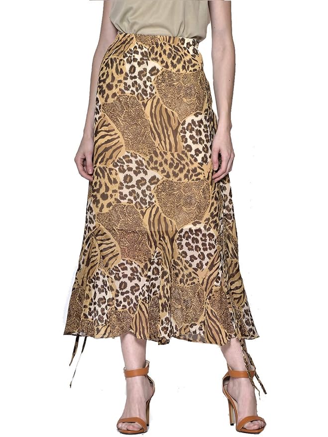 Buy 250 DESIGNS Women's Brown Skirt at Amazon.in