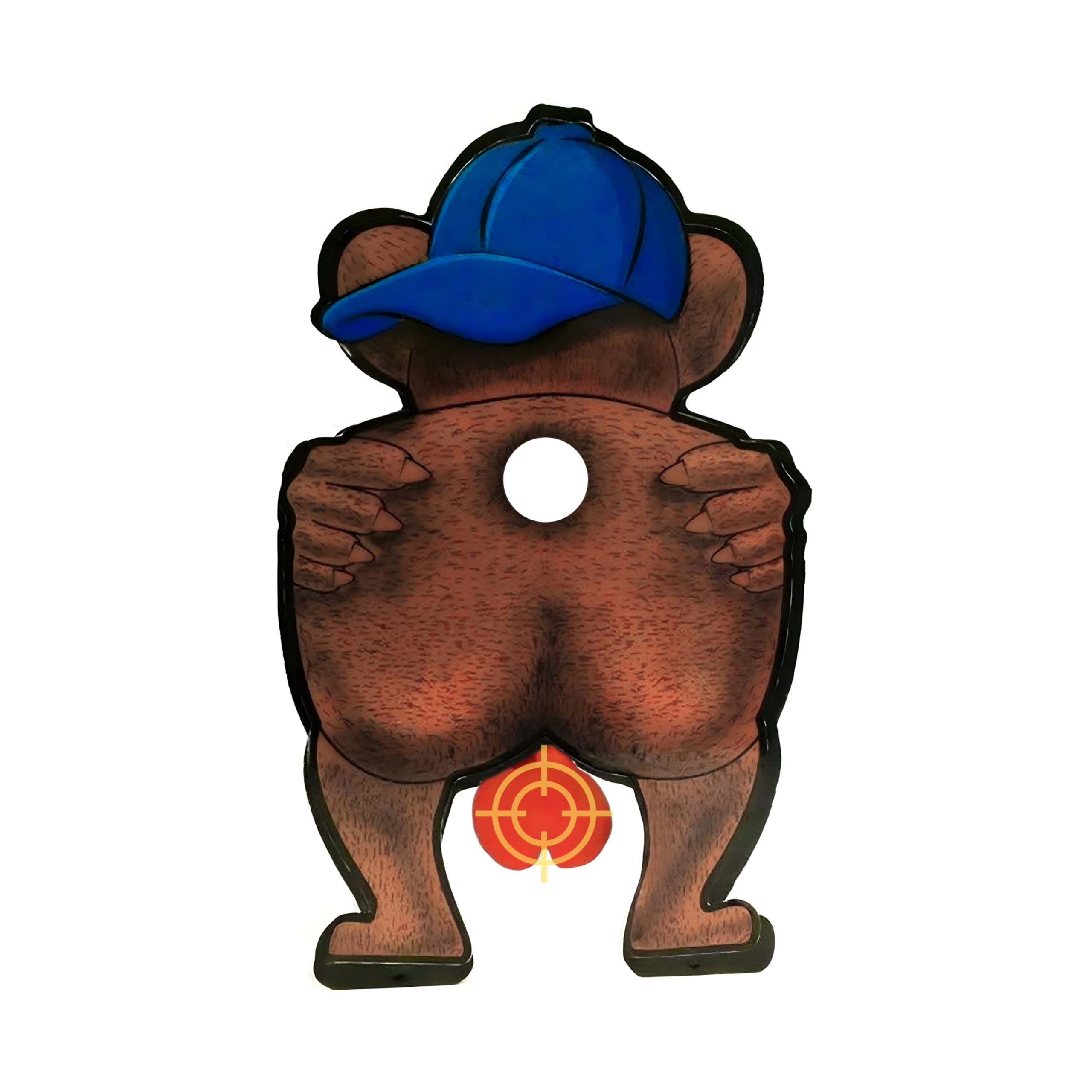 HHH Hunting® Bear Bottom Nut Cracker Target Shooting Targets Freestanding Shooting Gallery Set Air Gun Rifle Airgun Hunting Moving Target Practice Gun Target Air Rifle Target Airsoft Gun