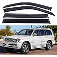 AceRide Window Visors Compatible with Lexus LX470 1998-2007, Window Deflector Rain Guards Sun Visors Vent Deflectors,Tape-On Style