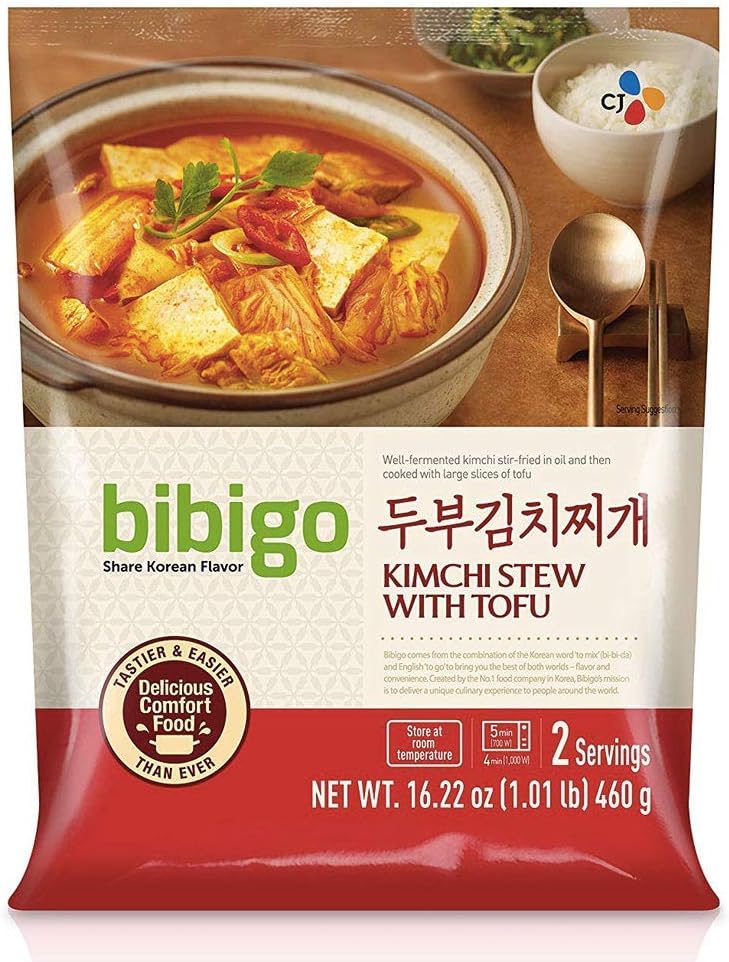 bibigo Traditional Korean Kimchi Stew with Tofu (Tofu Kimchi Stew, 6-Pack)