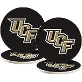 Desert Cactus University of Central Florida Circle Ceramic Coasters 4 Pack Knights UCF Absorbent Drink Coasters with Cork Backing (Design A)